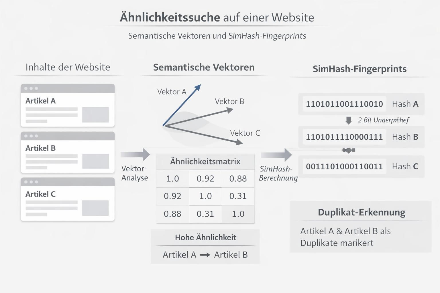 erfahren sie, wie google ähnliche inhalte innerhalb derselben website erkennt und filtert, um doppelte einträge zu vermeiden und die seo-leistung ihrer seite zu verbessern.